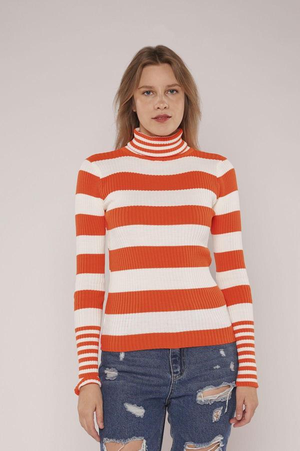 Gabria Boğazlı Çizgili Kazak - Image 1