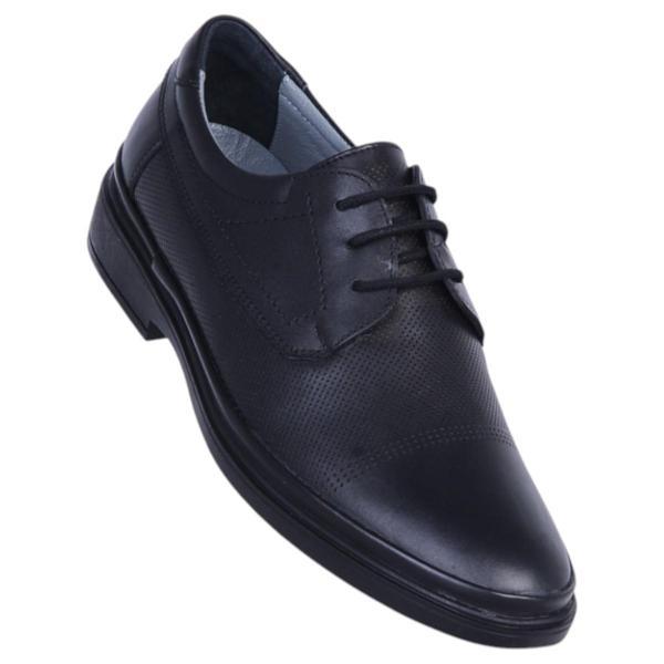 Baloğlu 71 Siyah Lz Kauçuk %100 Deri Erkek Klasik Ayakkabı - Image 1