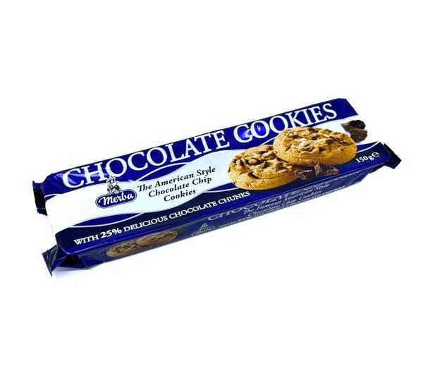 Merba Bitter Çikolata Parçacıklı Kurabiye (Chocalate Cookies) 150 Gram (1 Paket) - Image 1