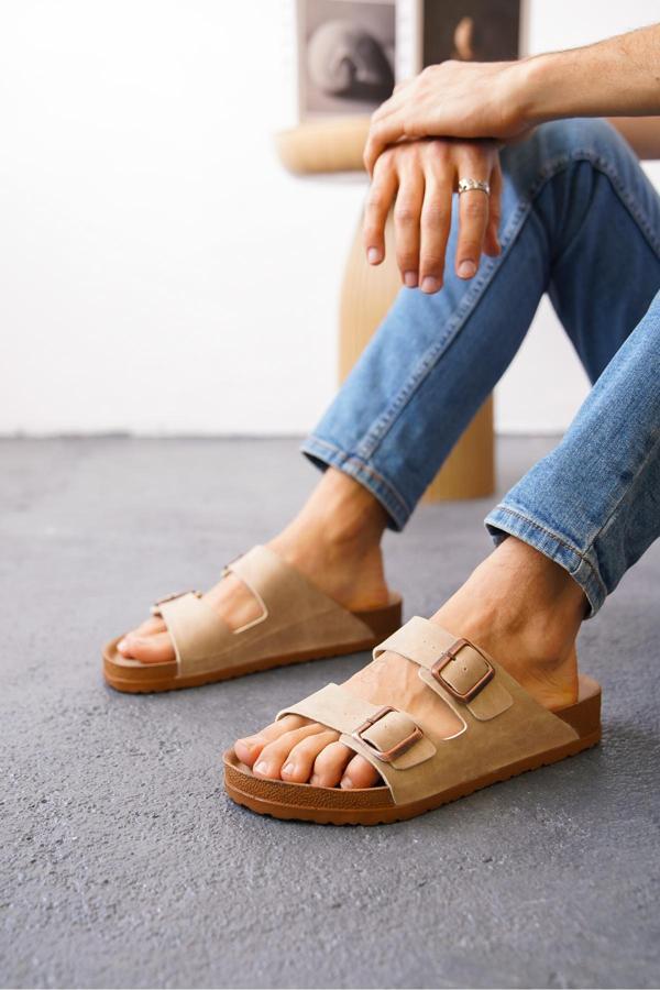 Daxtors Arizona Günlük Ortopedik Unisex Çift Tokalı Terlik - Image 1