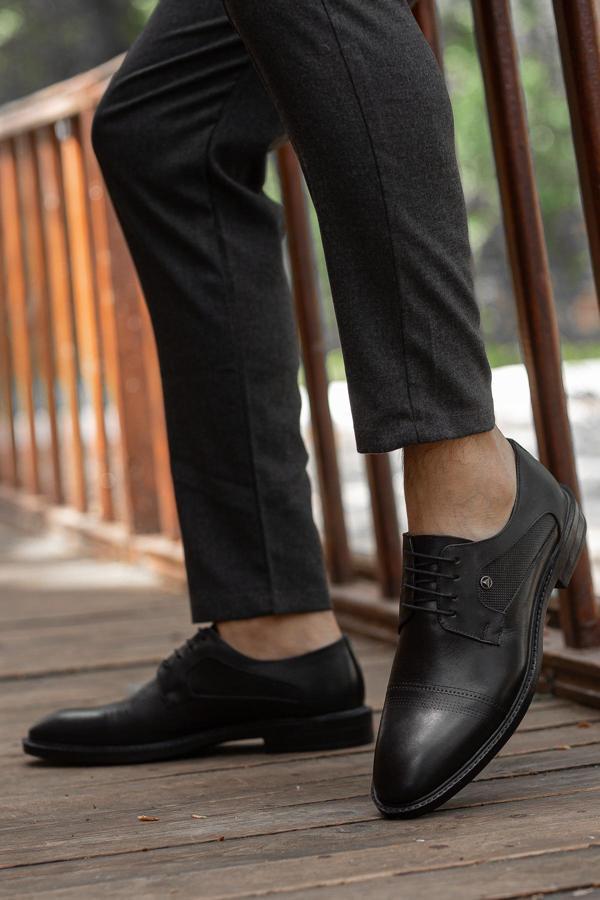 Daxtors D02018 Günlük Ortopedik Erkek Hakiki Deri Klasik Ayakkabı - Image 1