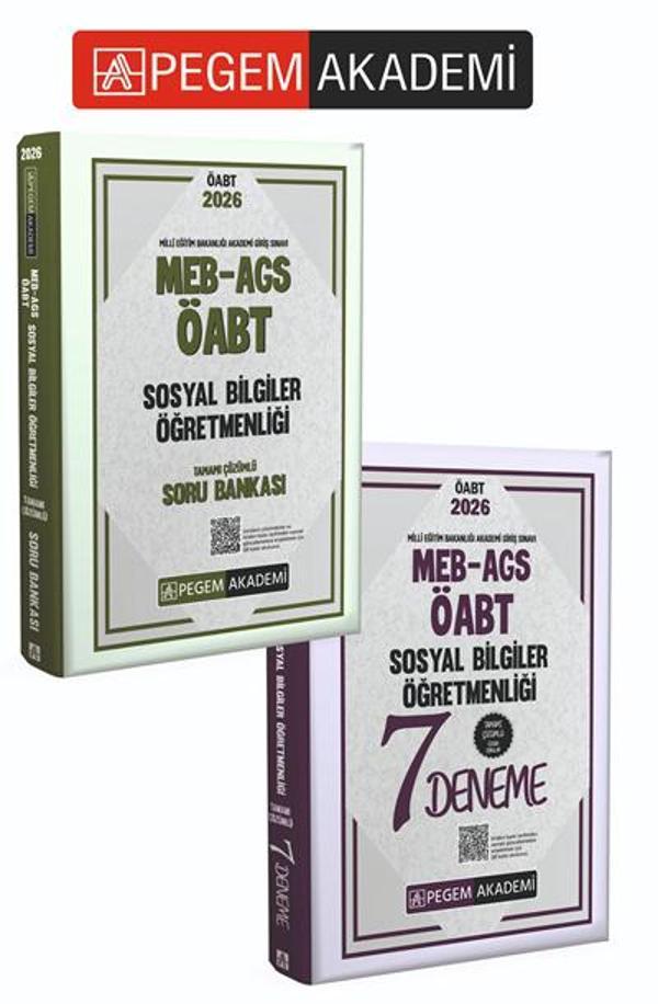 PEGEM AKADEMİ 2026 MEB AGS ÖABT Sosyal Bilgiler Öğretmenliği Tamamı Çözümlü Soru Bankası + 2026 MEB  - Pegem Akademi Yayıncılık - Image 1