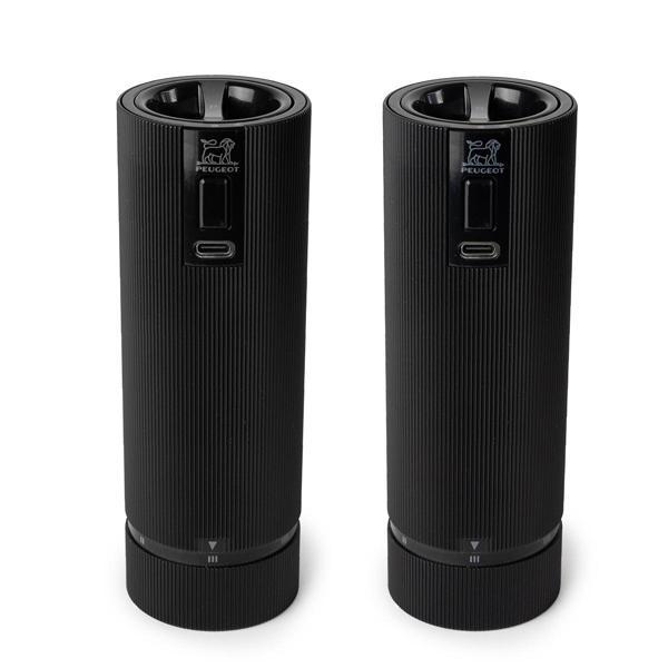 Peugeot Night Duo Elektrikli Karabiber Ve Tuz Değirmeni Mat Siyah 18 cm - Image 1