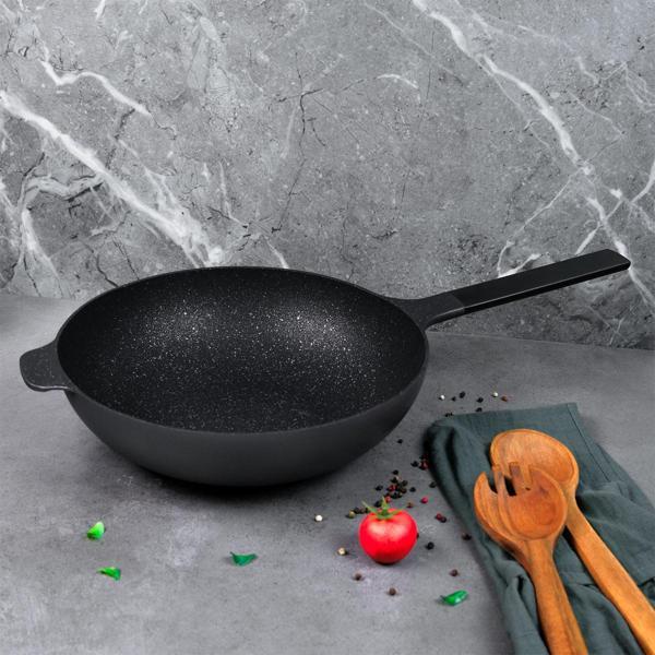 Aryıldız Pro Grade Wok Tava Gri 30 Cm - Image 1
