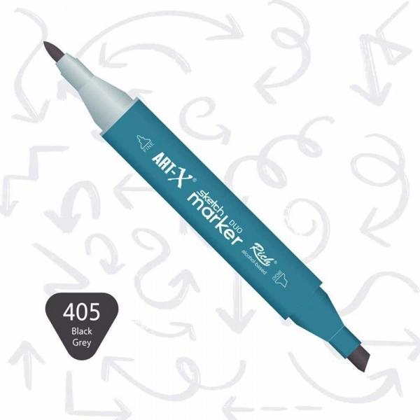 Supertrend Sketch Marker Duo Çift Uçlu Marker Kalem 405 Black Grey - Image 1