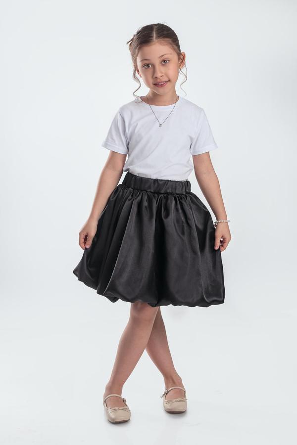 Saten Balon Kız Çocuk Etek M00729 SİYAH - Image 1