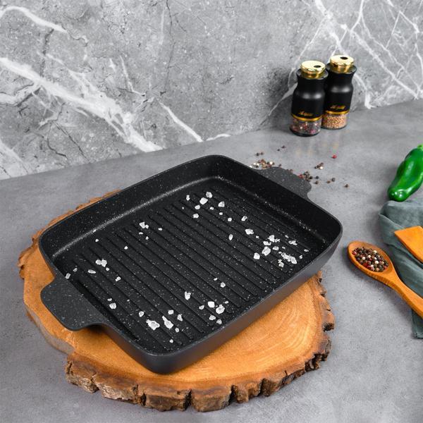 Aryıldız Pro Grade Grill Tava Gri 30x25 Cm - Image 1