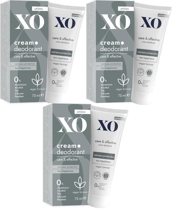 XO Krem Deodorant 75ML Unisex Care & Effective Parfümlü (3 Lü Set) - Image 1