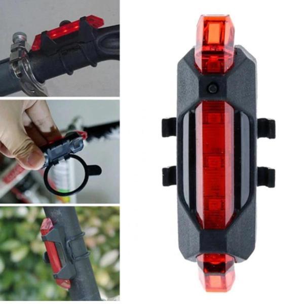 Usb Şarj Edilebilir Parlak Bisiklet Led Lamba Su Geçirmez Güvenlik Uyarı Arka Lamba Işığı - Image 1