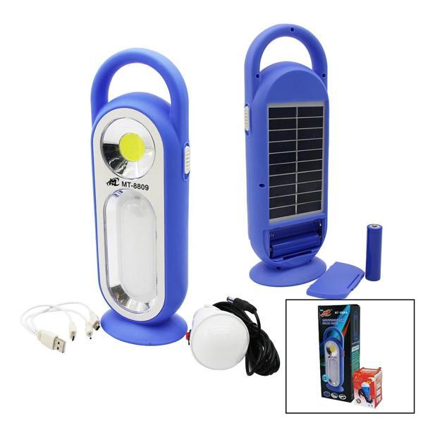 3ın1solar - Pilli - Usb Şarjlı - Fener Işıldak Powerbank Led - Cob - Seyyar Ampul - Image 1