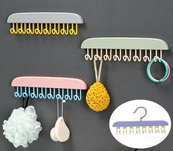 8 Kancalı Çok Amaçlı Yapışkanlı Askı - Image 1