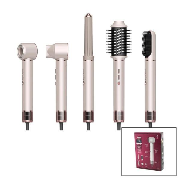 Rose Gold Air Brush 5in1=bukle-hacimle-düzleştir-2-fırça Saç Kurutma - Şekil Makinesi 1300w3-kdm.hız - Image 1