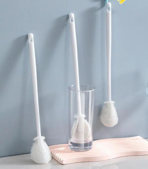 Kavanoz Ve Biberon Yıkama Fırçası Silikon Beyaz - Image 1