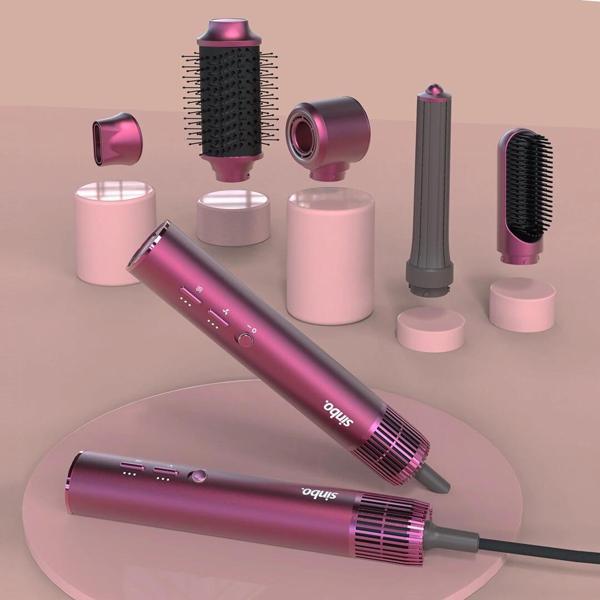 Air Brush 5in1=bukle-hacimle-düzleştir-2-fırça Saç Kurutma - Şekil Makinesi 1300w3-kdm.hız Sıcaklık  - Image 1