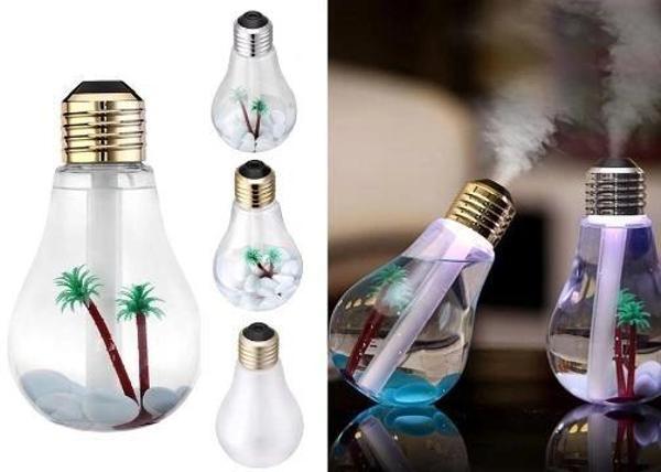 Hava Nemlendirici Ampul Görünümlü Hazneli Buhar Makinesi 400 Ml. - Image 1