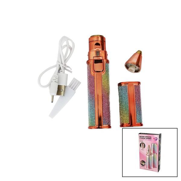 2ın1 Başlı - Simli - Ruj Model - Usb Şarjlı Yanak - Burun Tüy Alma Makinesi - Image 1