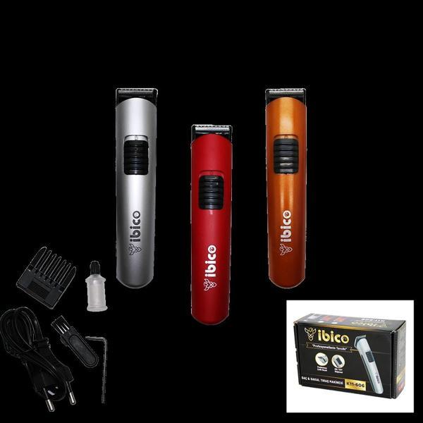 Saç Sakal Kesme Traş Makinesi Ayaralı Tarak - Kırmızı-turuncu-gri Gövde - Image 1