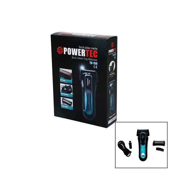 Powertec Tr-150 Şarjlı Çift Bıçak Sıfır Sakal Traş Makinesi Bıyık Düzeltme - Yedek Başlık - Image 1