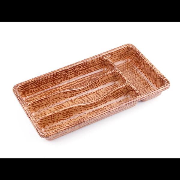 Ahşap Renk - 4 Bölmeli Çekmece İçi Kaşıklık 36x20cm - Image 1