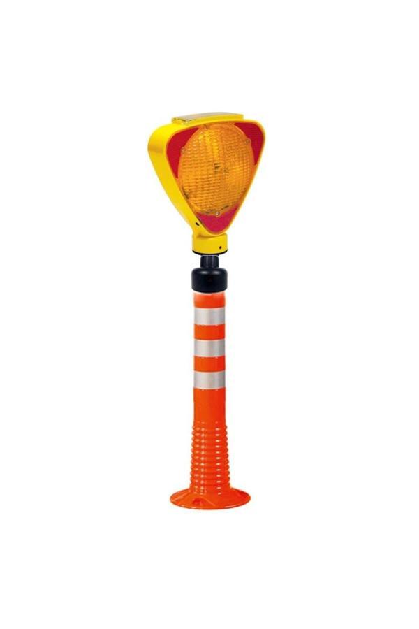 Hayat Trafik Solar Üçgen Flaşörlü Delinatör Seti (Sarı Flaşör) - Image 1