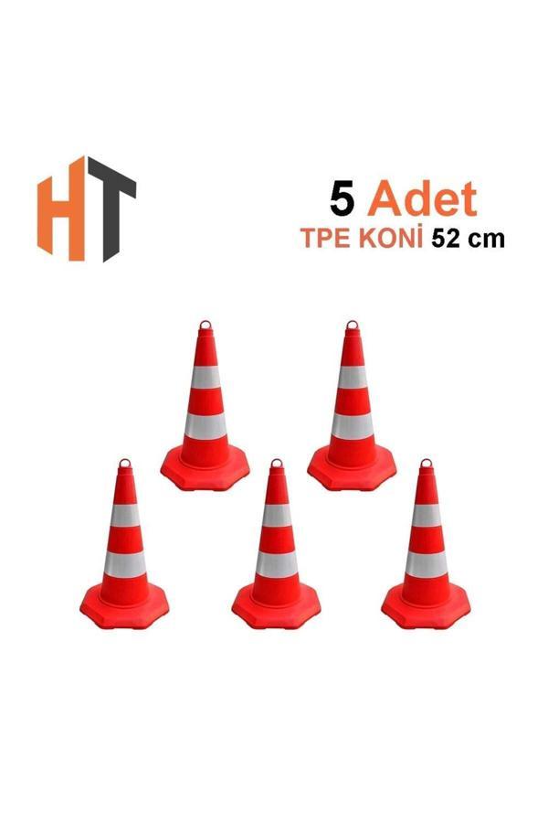 Hayat Trafik Trafik Konisi 52 Cm Çift Reflektifli Tpe-5 Adet - Image 1
