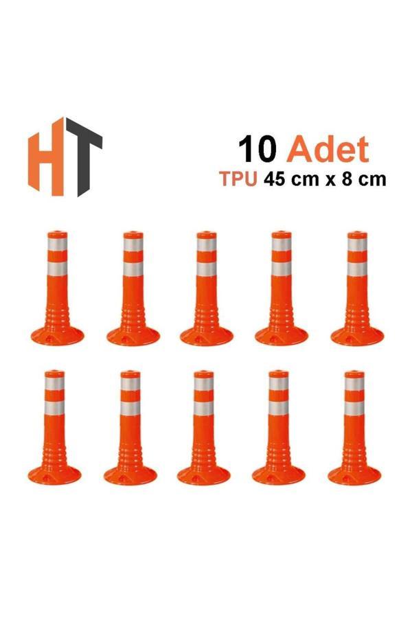 Hayat Trafik 10'Lu Delinatör Seti 45 X 8 Cm %100 Tpu, Esnek Duba - Image 1
