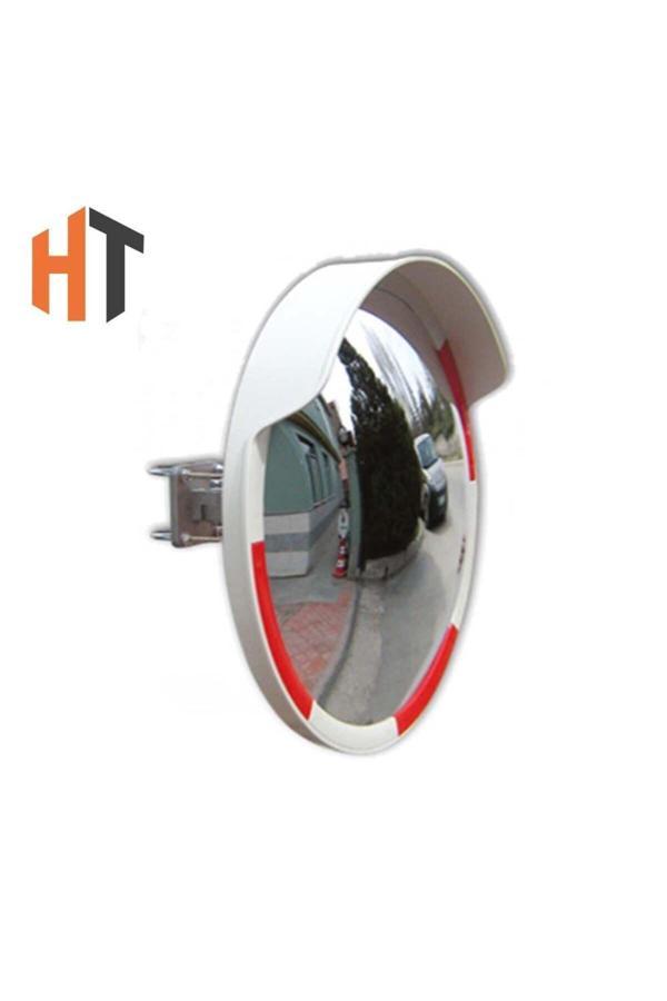 Hayat Trafik Trafik Güvenlik Aynası 60 Cm Beyaz-Kırmızı, Tümsek Ayna, Otopark Aynası - Image 1