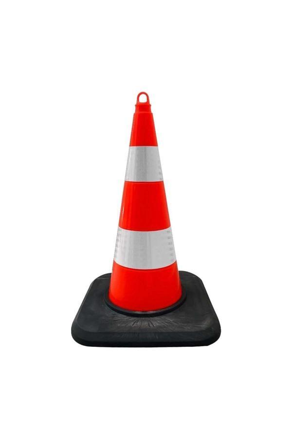 Hayat Trafik 75 Cm Pvc Trafik Konisi Çift Reflektifli Ağırlıklı Trafik Dubası - Image 1
