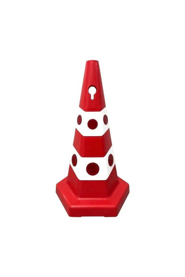 Hayat Trafik Kedi Gözlü Altıgen Trafik Konisi 65 Cm Trafik Dubası - Image 1