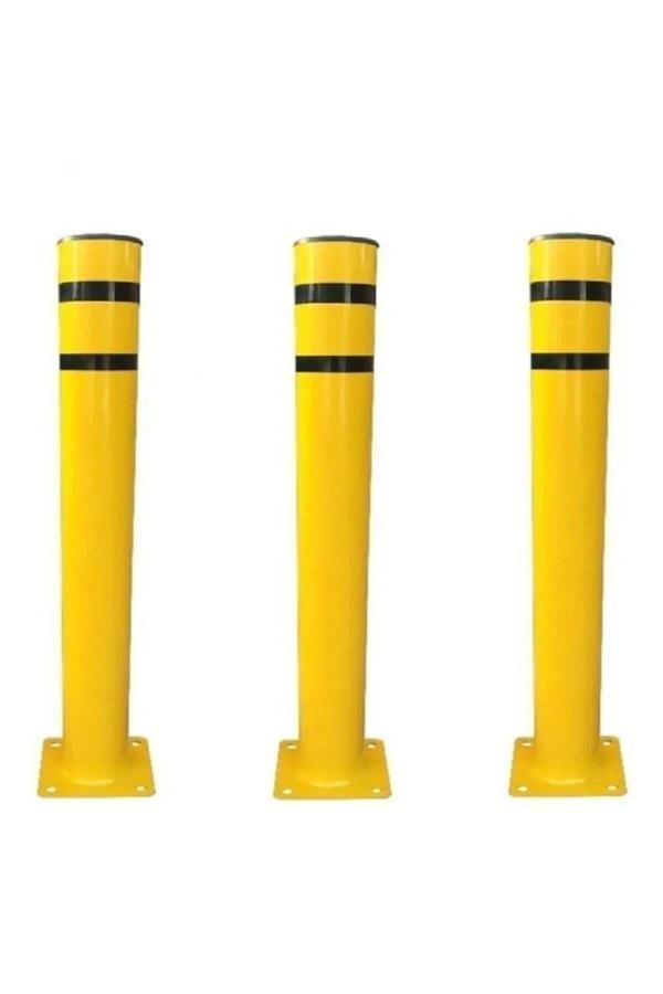 Hayat Trafik Metal Delinatör Kulaksız Sarı-Siyah 3'Lü Set - Image 1