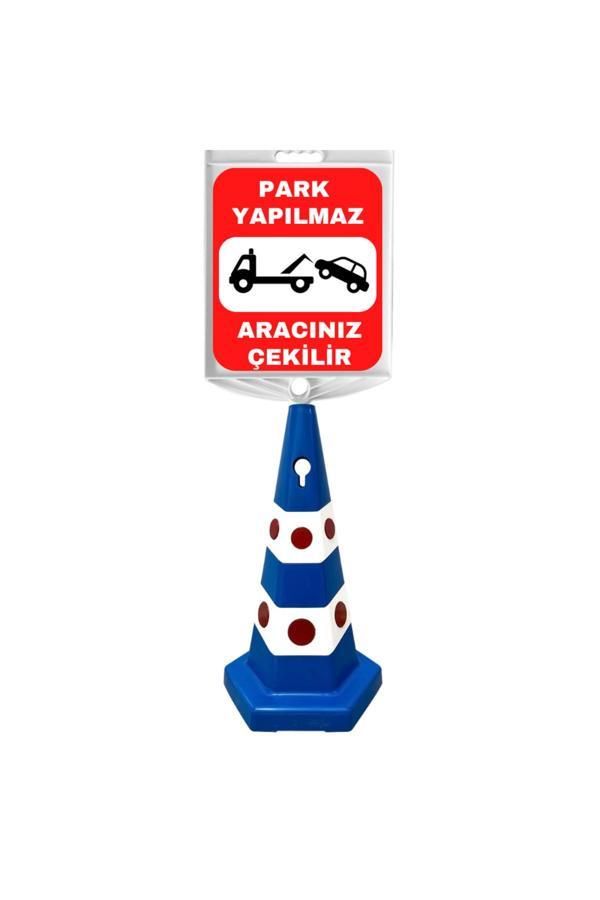 Hayat Trafik Park Yapılmaz Aracınız Çekilir Çift Taraf Baskı Mavi Ultra Kedi Gözlü Ağırlıklı Koni Seti Trafik Dub - Image 1