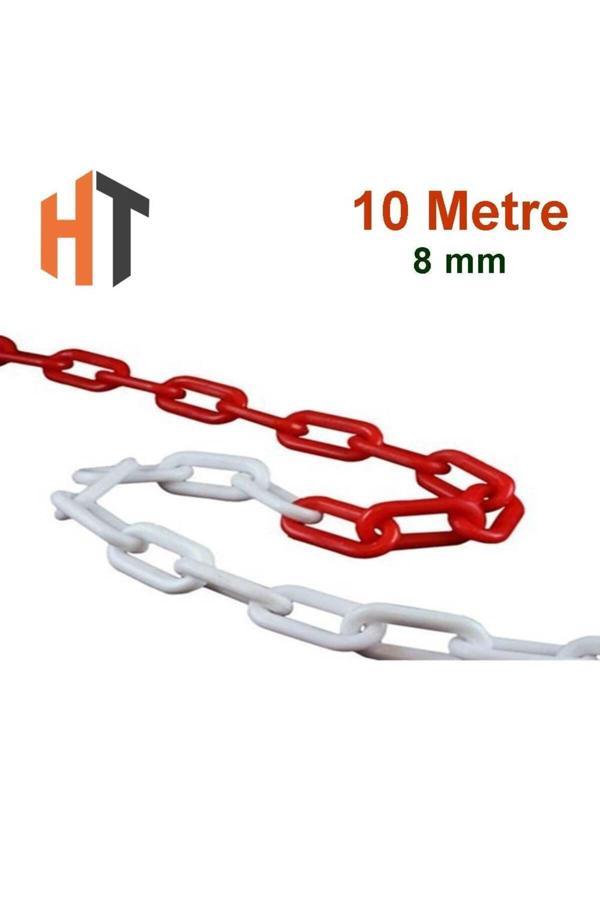 Hayat Trafik Plastik Zincir Kırmızı-Beyaz (Kalın 8Mm) 10 Metre - Image 1