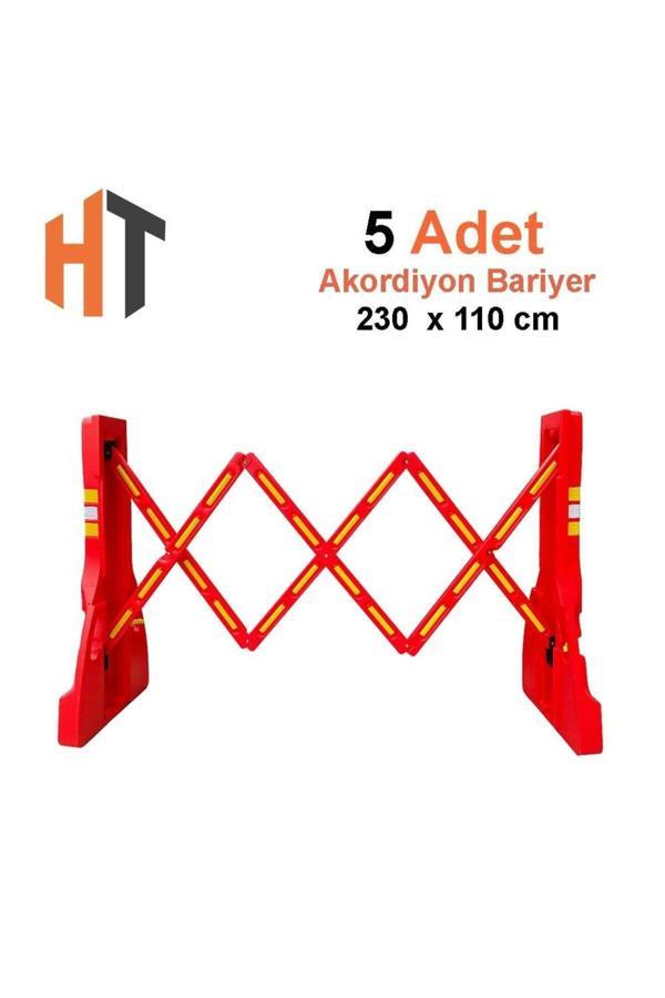Hayat Trafik 5'Li Akordiyon Bariyer Seti Kırmızı 230 X 110 Cm - Image 1