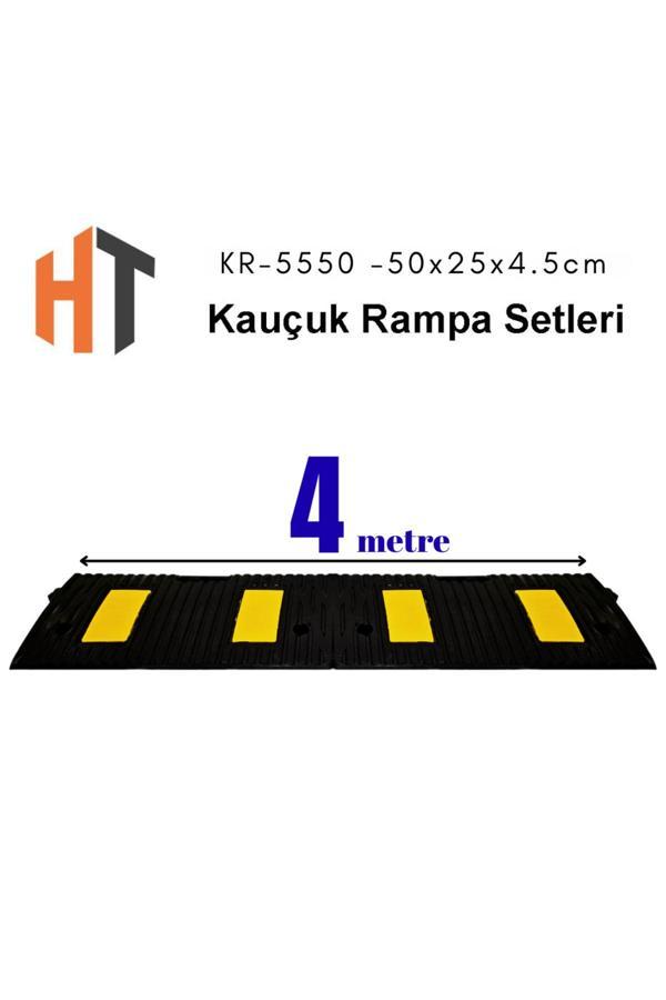 Hayat Trafik 4 Metre Kauçuk Rampa, Otopark Rampası, Kaldırım Rampası 25 X 50 X 4 Cm - Image 1