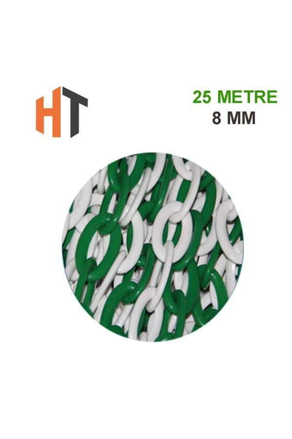 Hayat Trafik Plastik Zincir Yeşil-Beyaz 8 Mm X 25 Metre - Image 1