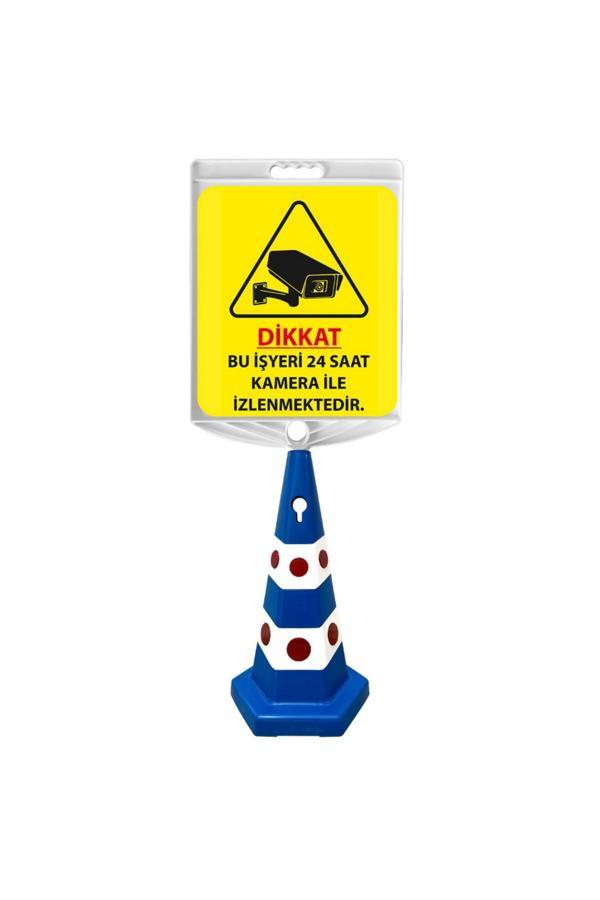 Hayat Trafik 24 Saat Kamera Çift Taraf Bask Mavi Ultra Kedi Gözlü Ağırlıklı Koni Seti Trafik Dubası - Image 1