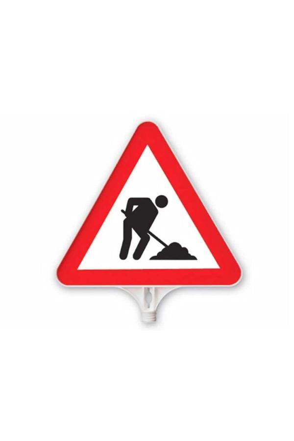 Hayat Trafik Çalışma Var Üçgen Levha - Çift Taraflı Baskı - Image 1