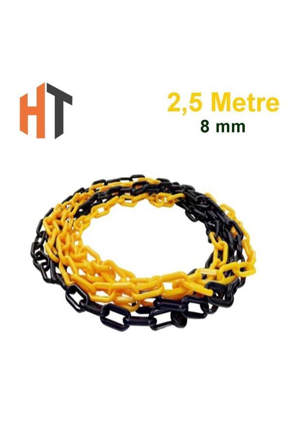 Hayat Trafik Plastik Zincir Sarı-Siyah (Kalın 8Mm) 2,5 Metre - Image 1