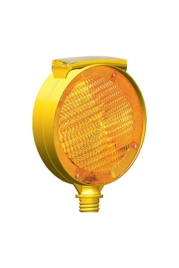 Hayat Trafik Solar Yuvarlak Çift Taraflı Flaşör (Sarı) - Image 1