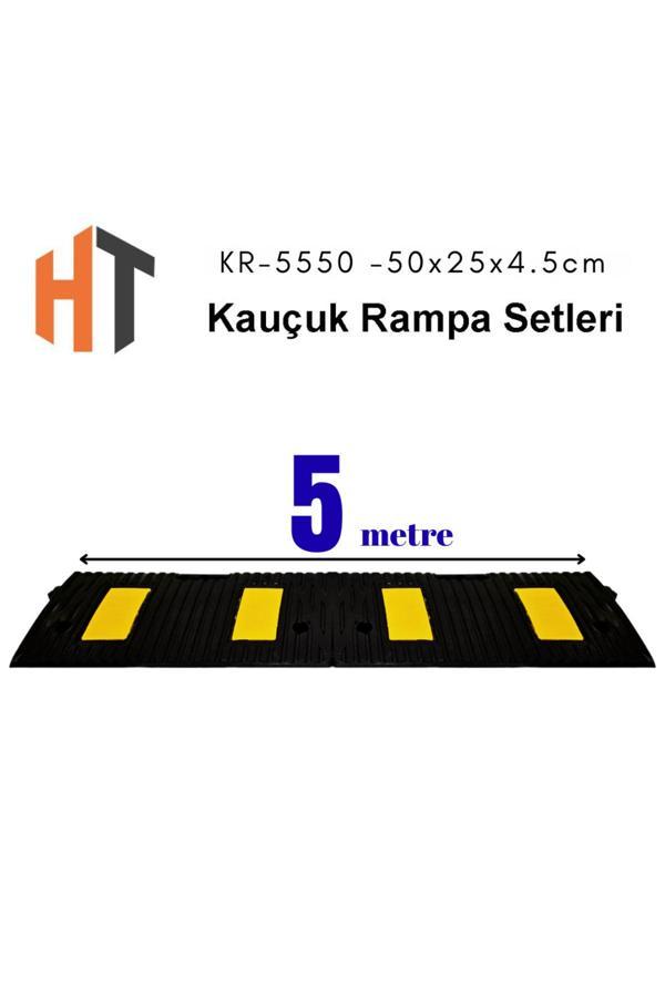 Hayat Trafik 5 Metre Kauçuk Rampa, Otopark Rampası, Kaldırım Rampası 25 X 50 X 4 Cm - Image 1