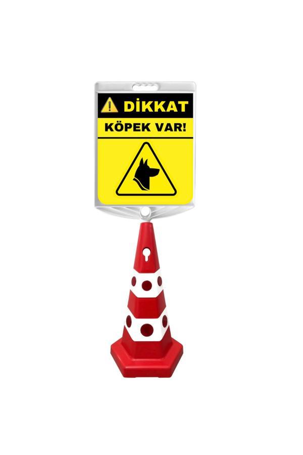 Hayat Trafik Dikkat Köpek Var Çift Taraf Baskı Kırmızı Ultra Kedi Gözlü Ağırlıklı Koni Seti Trafik Dubası - Image 1