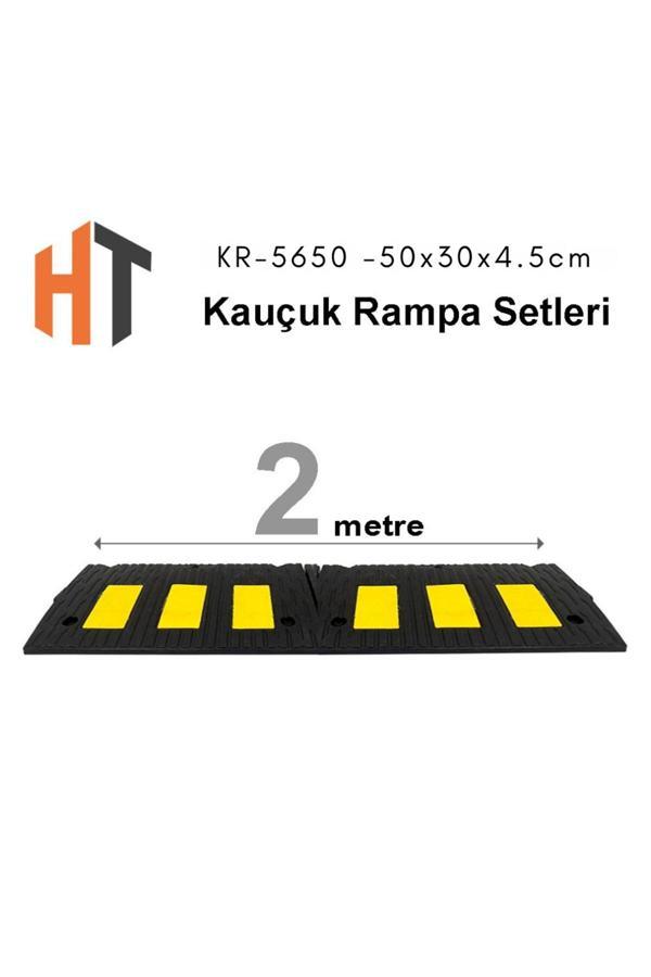 Hayat Trafik Kauçuk Rampa Set, Otopark Rampası, Kaldırım Rampası 50X30X4,5 Cm 2 Metre - Image 1
