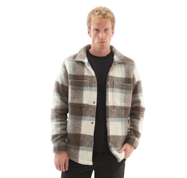 B0A44HBCN01-R Timberland Wool Blend Shacket Erkek Gri - Image 1