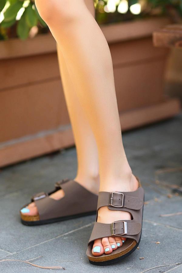 Rıno Kahverengi  Nubuk Terlik - Image 1