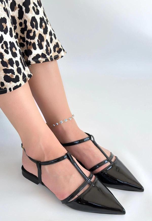 Canca Siyah Rugan Babet Ayakkabı - Image 1