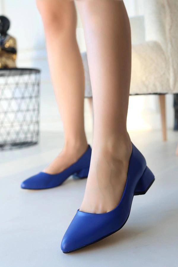 Desniy Mavi Cilt Topuklu Ayakkabı - Image 1