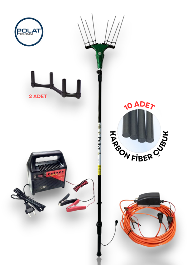 POLIVE 5000 Zeytin Hasat Makinesi ve Pogod 6-12Volt Akü Şarj Cihazlı - Image 1