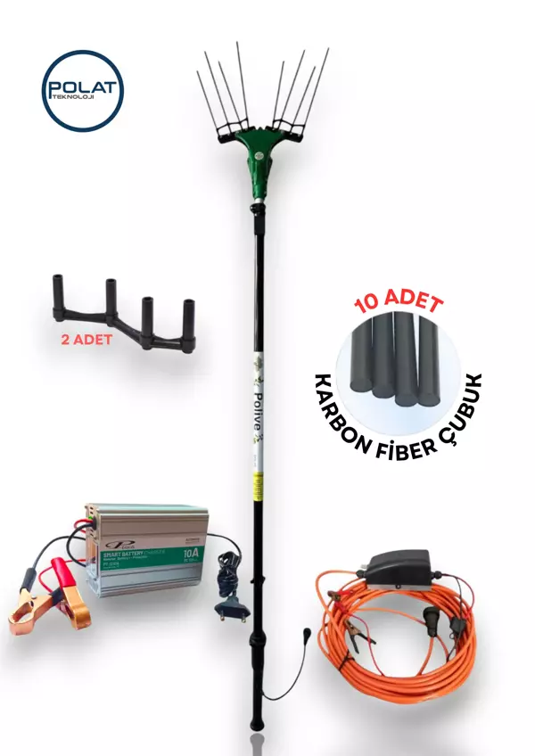 POLIVE 5000 Zeytin Hasat Makinesi ve P-tech Kesicili Akü Şarj Cihazlı - Image 1