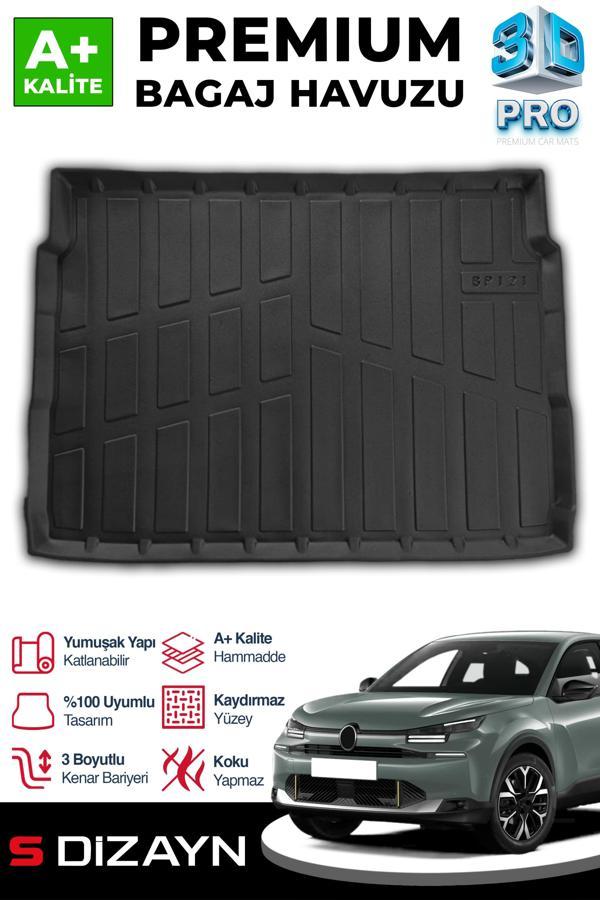 S-Dizayn Citroen C4 Hybrid 3D Pro Bagaj Havuzu Üst Bagaj 2025 Üzeri A+ Kalite - Image 1