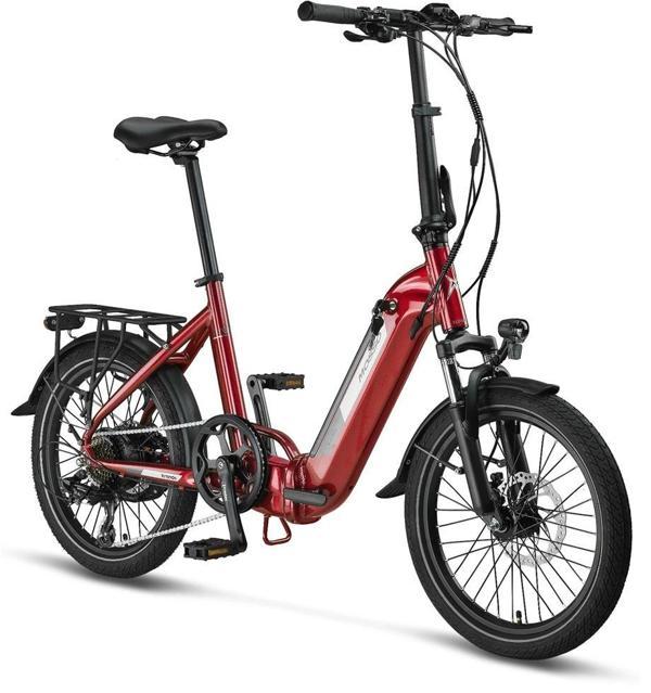 MOSSO KRONOS ELEKTRİKLİ KATLANIR BİSİKLET 390H HYD 20 JANT 7 VİTES BORDO - Image 1